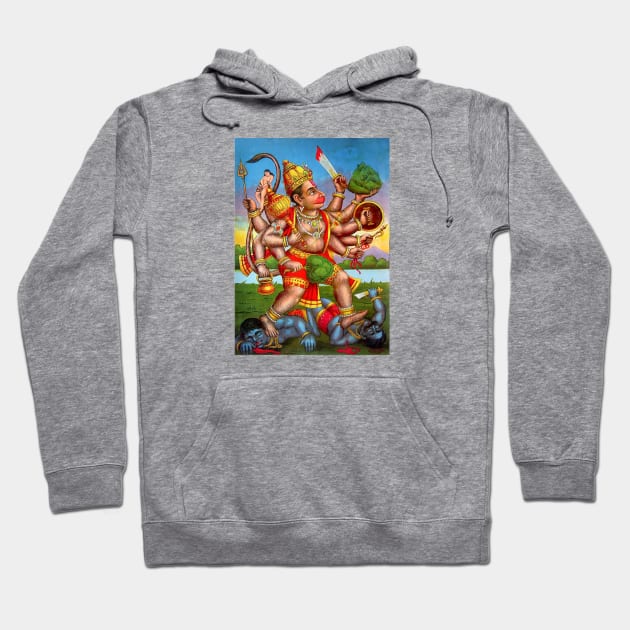 Hanuman Vadh Ahimahi, Ravi Varma Prensa Hoodie by mariasshop